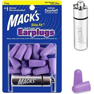 Mack's Safesound Soft Foam Slim Fit Oordopjes - Pack van 7 paar