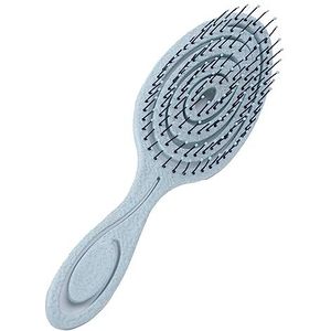 CAISHA Haarborstel Voor Nat Haar Trekvrije Ontwarrende Borstel Lichtblauwe Spiraalveer Zacht Voor De Hoofdhuid Voor Alle Haartypes K109