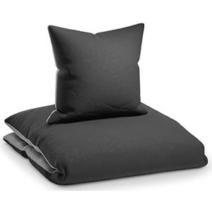 sleepwise Beddengoed 140 x 200 cm, 2-delige zomerbedlinnenset, Oeko-Tex-standaard, uiterst zacht, ademend, strijkvrij en kreukvrij, dekbedovertrekset van geborsteld microvezel met kussensloop van 65 x