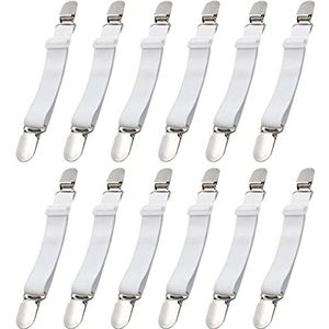 4 Stuks Laken Bevestigingsmiddelen, Verstelbare Driehoek Bed Matras Laken Houder Bandjes Clips Grijper Bevestigingsmiddelen(wit