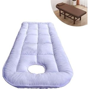 Massagebedmatras Met Gezichtsgat, Zacht, Ademend Schoonheidsmassagematras, Hoeslaken For SPA-massagetafel, Matrasbeschermers For SPA-hotel, Schoonheidssalon, Massagebed(White,R 80x180cm)