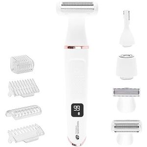 Rio Go Smooth Electric Lady Shaver & Bikini Trimmer, Draadloze Vrouwen Bikini Razor Trimmer, Nat & Droog Lady Shaver voor Vrouwen Benen, Oksels, Schaamhaar - Oplaadbaar & Waterdicht