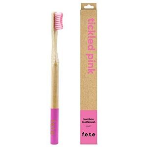 Bamboe Tandenborstel Beste Milieuvriendelijk Biologisch afbreekbaar Bamboe Handvatten en BPA-vrije Nylon Borstelharen Voor Natuurlijke Tandheelkundige Zorg Perfect Milieuvriendelijk Single Soft Bristle Lichtroze