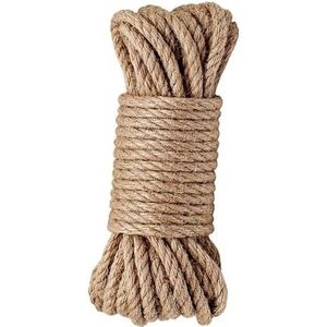 Dik touw, natuurlijk jute touw, henneptouw 8/10/12/14/mm Sterk natuurlijk touw Jute touw Chemische geur Uitstekend for lintwikkel en andere ambachtelijke accessoires (Grootte: 14MM 10M) (Size : 14MM 1
