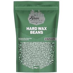 THE SHAVE FACTORY Harde Waxkorrels - Azuleen – Pijnloze Ontharing voor Unisex – Volledige Lichaamswax – Langdurig Gladde Huid – Natuurlijke Wax voor Gevoelige Huid (1 Verpakking)