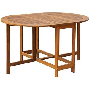 Gawany Inklapbare tuintafel houten tafel klaptafel terrastafel balkontafel tuinmeubelen eettafel acacia massief hout 130x90x72 cm