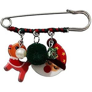 Broche Spelden Voor Dames Broches En Spelden Voor Dames Pins Elk Pin Set Sneeuwpop Kerst Strass Stijl Bells Broches Met Strass Broche Dames Art (Color : D, Size : One Size)