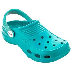 3Kamido Croco Kids mooie clogs kinderen tuinschoenen badslippers zandbak camping jongens en meisjes, turquoise, 29 EU