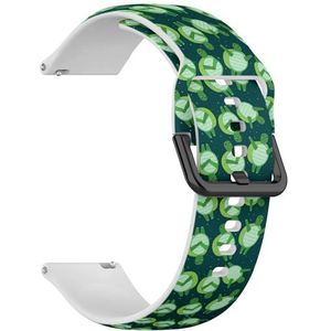 RYANUKA Compatibel met Ticwatch Pro 3 Ultra GPS/Pro 3 GPS/Pro 4G LTE / E2 / S2 (schildpadden achtergrond kleurrijk) 22 mm zachte siliconen sportband armband band, Siliconen, Geen edelsteen