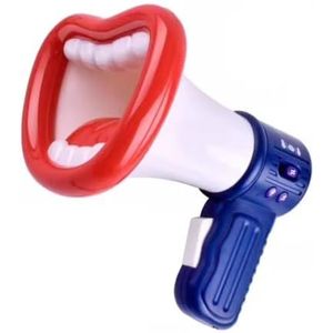 Megafoon Bullhorn Lippenvorm Megafoons Handheld Bullhorn Luidspreker Vocaal Plastic Handmegafoonwisselaar Hoornmegafoon Megafoon Compact(Size:White)
