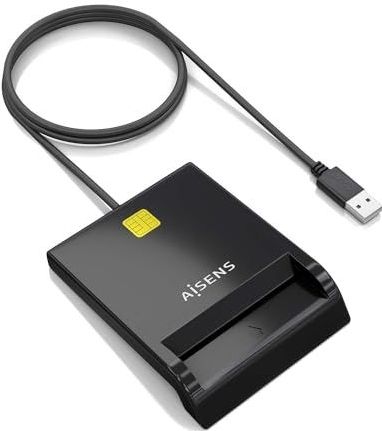 Kaartlezer Extern DNI Aisens ASCR-SN06-BK Zwart