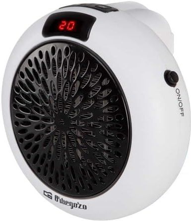 Orbegozo CR 4000 Mini-keramische ventilatorkachel, 2 snelheden, timer, led-display, instelbare thermostaat, draadloos, 600 W