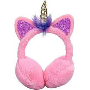 Fenical Oorbeschermers meisjes eenhoorn pluche oorbeschermers hoofddeksels schattige cartoon oorwarmer voor vrouwen meisjes - roze, roze