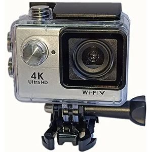 Actiecamera, Sport DV 4K WiFi Mini Outdoor Axial Waterproof Camera Duiksportcamera(Silver Grey)