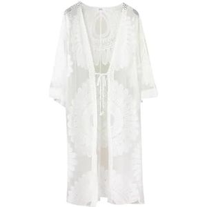 Dames Badpak Sexy Open Stitch Zomer Strand Jurk Perspectief Zomer Strand Cover Up Sneldrogend Zomer Strand Cover Up Vrouwen Kleding Badpak Dames Zee (wit)