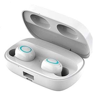 LHHJPULS 3500mAh LED Bluetooth Wireless Headphones Earphones oordopjes TWS Touch Control Sport Headset Noise Cancel oortelefoon HIFI Sound (Color : S11 Dual Ear W)