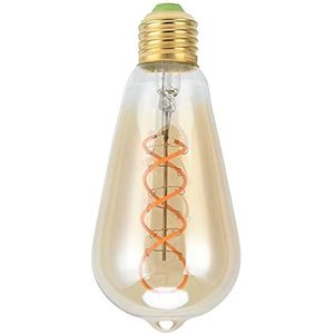 LED Edison-lampen, DoubleSpiral LED-lamp 220V Warm licht voor thuis Woonkamer voor slaapkamer Hotel Coffee Shop(Goud)