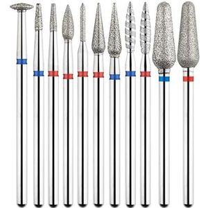 Een spijkerboor Verpakking van 2 nagelboortjes, nagelriemverwijderaar, diamantfrees, roestvrijstalen manicure-accessoires(Tp-n0303d-f)