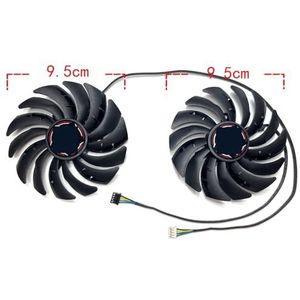 Voor MSI voor GeForce voor RTX2070 2070SUPER 8GB voor GAMING X dragon Grafische kaart Vervangende ventilator PLD10010S12HH(Left fan)