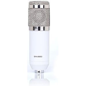 Geluidskaartset, Microfoon Ring Fill Light Statief Mic Kit Met Live Geluidskaart Draadloze Karaoke Professionele Studio Condensator Microfoon(White BM900)