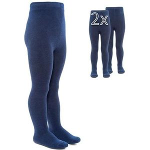 LaLoona Set van 2 baby- en kinderpanty's - set van 2 elastische babymaillots met brede tailleband en hoog katoenaandeel, marineblauw, 62/68 cm
