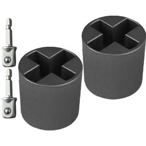Universele krikdopadapter for handboormachines, zware dopconverter for schaarhandboormachines en ratels, krikdopadapter, eenvoudig gereedschap for het wisselen van banden(2pcs)