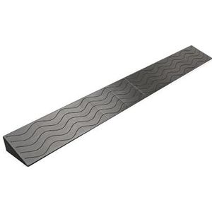 Rolstoelhelling, drempelhellingen met antislip, voor deuropeningen, rolstoelhelling voor binnen, rolstoel, scooter, veegrobot, gemakkelijke toegang tot de drempel(Black,39x8.6x3.9in)