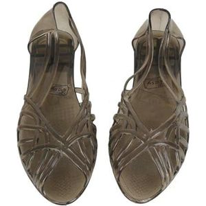 Immemorialm Jelly-zomersandalen voor dames, modieuze, klassieke, comfortabele schoenen, zwart, 41 EU