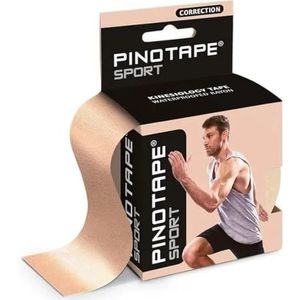 Pinotape Sport Correction - kinesiologie tape - 50% lagere elasticiteit - verhoogde stabiliteit - perfect voor kleine gewrichten - lichtbeige - 1 tape