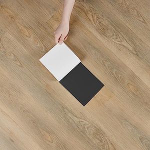 Yullpaper Klick Vinylvloeren, zelfklevende pvc-vloerbedekking, houtlook, tegelstickers voor badkamer, keuken, vloer, 24 stuks, 90 x 15 cm, kleefverloop, pvc-tegels, zelfklevend, waterdicht,