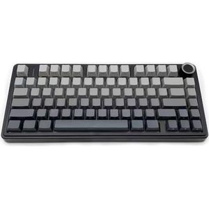 QPSJXN 75% RGB Mechanisch Gaming Toetsenbord met Hot Terminal Joint Structuur Pbt Keycaps Tri-Mode Custom Gaming Keyboards (Gradient Grey)