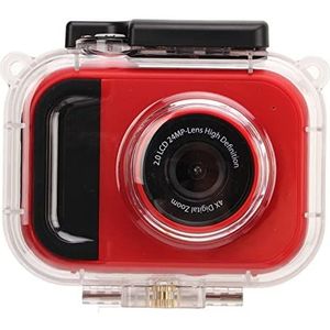 Rode 2.0 Inch Kindercamera met Waterdichte Behuizing, Digitale Kindercamera voor Peuters met Video, Kerstverjaardagsfestivalcadeaus voor Kinderen