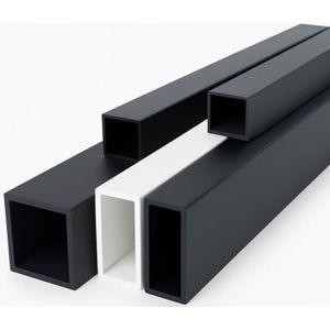 Aluminium vierkante buis Alu vierkante buis poedercoat wit RAL 9016 50x50x2,0mm lengte 2000mm