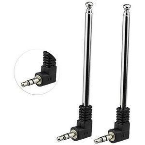 Bingfu Telescopic FM Antenna (2-Pack) with 3.5mm Connector Compatible with Mobile Cell Phone FM Radio Bose Wave Music System Indoor Radio Bluetooth Stereo Receiver AV Audio Vedio Home Theater Receiver