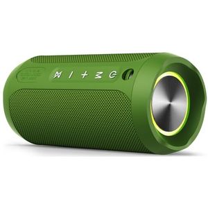 EDUPLINK waterbestendige draagbare bluetooth-luidspreker — 20W draadloze luidspreker voor 20 uur afspelen, TWS dual, rgb-verlichting en TF sleuf — perfect voor strand en zwembad, groen