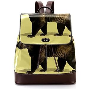 Gepersonaliseerde casual dagrugzak tas voor tiener bruine beer schooltassen boekentassen, Meerkleurig, 27x12.3x32cm, Rugzak Rugzakken