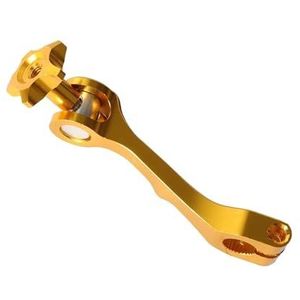 Motorfiets remhendels Motorfiets CNC tuimelaar achterrem verstelbare spanningshendel geschikt voor pit dirt bike geschikt voor ATV universeel Koppeling remhendel(Gold)