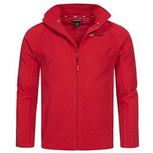 Geographical Norway Sleepboot heren volledige ritssluiting, dunne fleece warme ritssluiting, heren, herfst, winter, lente, warme jas, lange mouwen, bonttrui, zacht comfort buiten, Rood, L