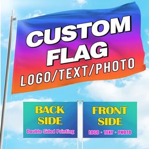 Aangepaste Vlag 2x3 FT Dubbelzijdige Outdoor Indoor Gepersonaliseerde Vlag Banner Aangepaste Deign Uw Eigen Foto Tekst Logo Decoratie Party Gift