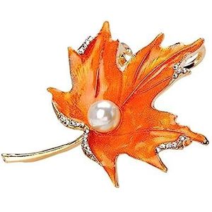 Broches Broche Legering Maple Leaf Broche Pins for Mannen/Vrouwen/Kinderen Pin for Mannen/Vrouwen/Kinderen Broche Sieraden(Orange)