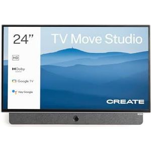 CREATE - MOVE STUDIO - Draagbare Smart TV - 24 inch - Met Batterij en Antireflectiescherm
