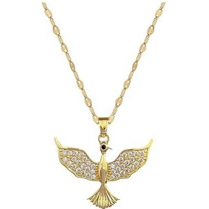 316L de Hangerketting van de de Vogel van de Roestvrij staalPhoenix voor Vrouwen Meisje Mode sleutelbeen Ketting Gouden Plating Sieraden Gift