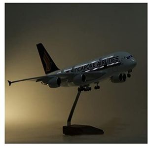 Voorgebouwd Modelvliegtuig 1 160 Fit Voor Airbus A380 Luchtvaart Model Lichtgewicht Gegoten Plastic Hars Vliegtuig Collector Airliner Gift Vliegmodel Bouwpakket (Color : B)