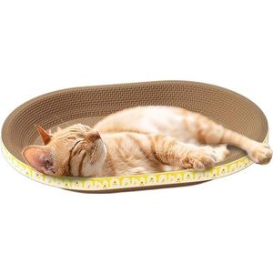 Kartonnen kattenmand | Krabmat Karton Kat Krabmat - Dikke kattenkrabmat, loungebank, trainingsspeelgoed, meubelbescherming Teksome