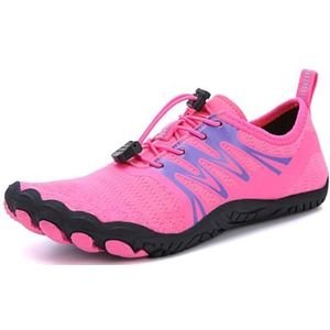 TEXSTYLE Heren Womens Blootsvoets Waterschoenen Sneldrogende Aqua Schoenen Unisex Zwemschoenen voor Mannen, Strand, Duiken, Surfen, Varen, Snorkelen Schoenen OMY10, rozerood, 5 UK Wide