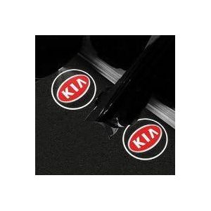 2 Stukken Auto Deur Stap Welkom Lichten voor KIA, Draadloze LED Projector Auto Welkom Licht Interieur Auto Verlichting Decor,2pcs