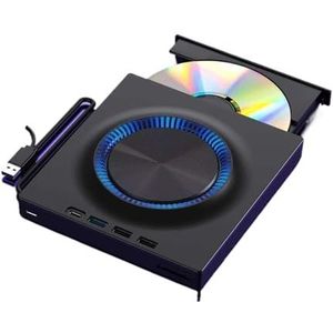 USB 3.0 externe schijf, Type C draagbare CD/DVD+/-RW-spelerhub met SD-kaartlezer en brander, compatibel laptop desktop