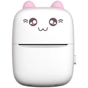 Mini-labelprinter Thermische Zakprinters Stickers Papier Inktloos Draadloos Helder Afdrukken(Pink Printer)