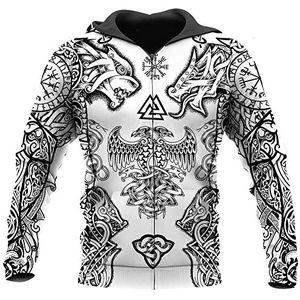 Noorse Mythe - Keltische Draak - Hoodie - 3D Gedrukt - Sport Casual Jas