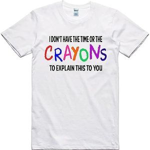 Mens Funny Yellow Mens Women T Shirt 100% Cotton Crayons Novelty Design Regular Fit 100% Cotton Tee overhemden(Small)